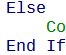 Else ... End if