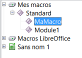 Emplacements de macros existantes